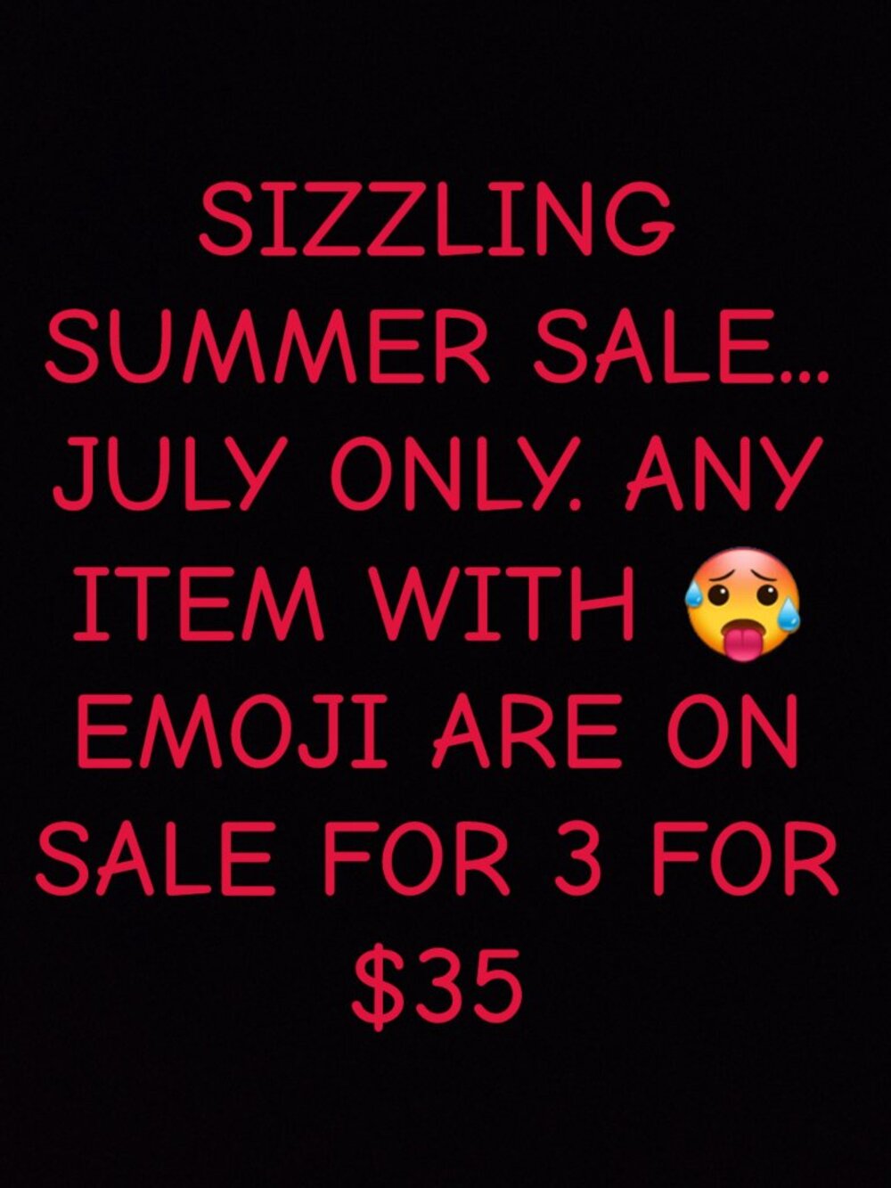 PICK 3 ITEMS THAT HAVE THIS 🥵 Emoji GET 3 ITEMS FOR $35